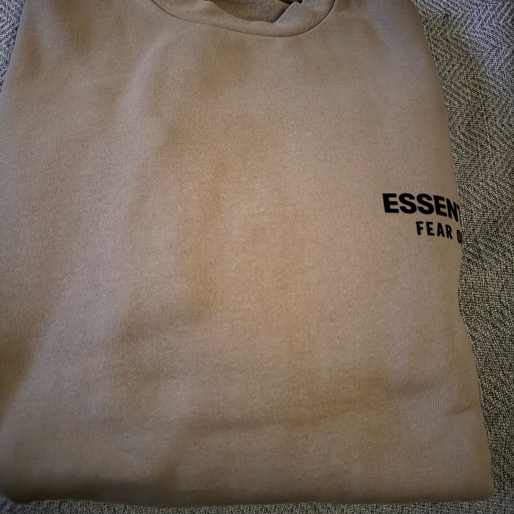 Fear of God Essentials Tan Crew Neck Sweater